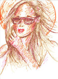 Pretty Partner Pastel Portraits and Marker Sketches