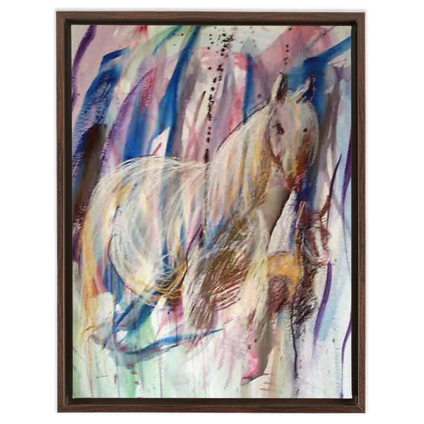 Ghost Horse - Framed Traditional Stretched Canvas
