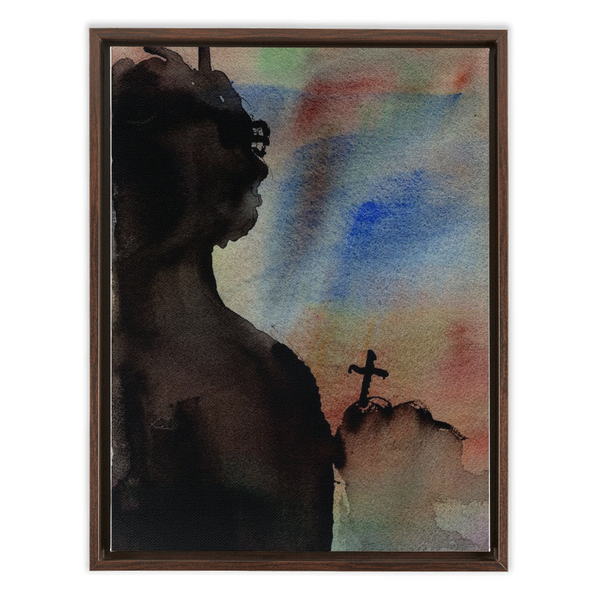 Dark with Cross - Framed Canvas Wraps
