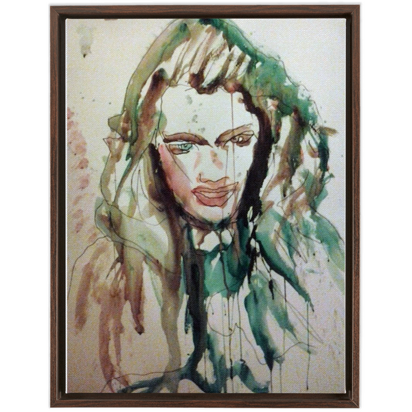 Brooke Shields - Framed Traditional Stretched Canvas