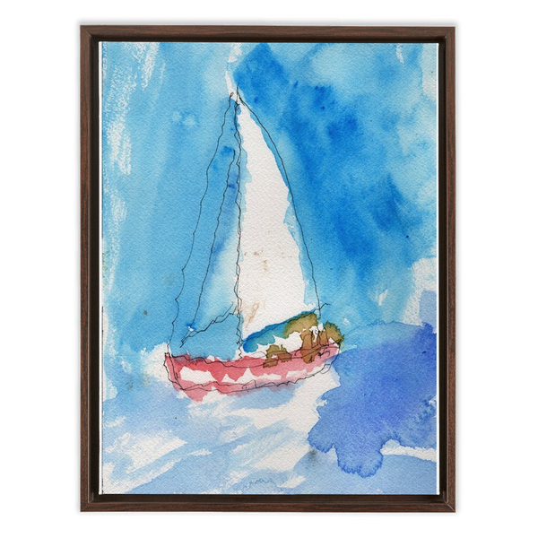 Sailboat - Framed Canvas Wraps