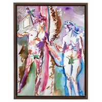 Adam and Eve - Framed Traditional Stretched Canvas