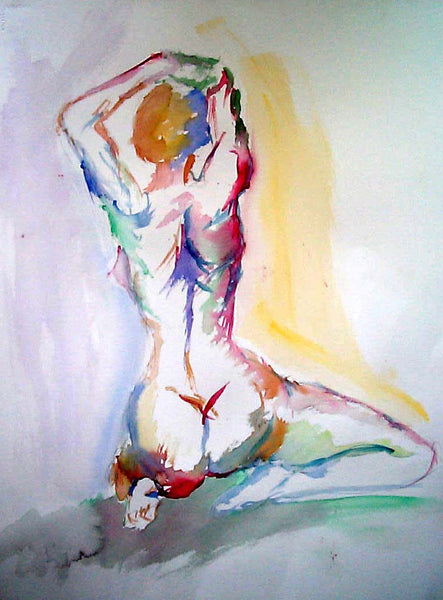 13x19 inch sized signed watercolor print - Artistic Nude