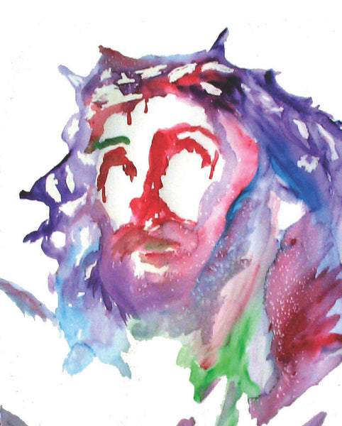Letter sized signed glossy print -  Head of Christ
