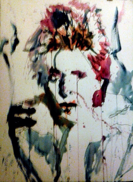 Open edition watercolor print of David Bowie signed by artist - Dan Joyce art