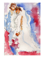 original watercolor painting - wedding - Dan Joyce art