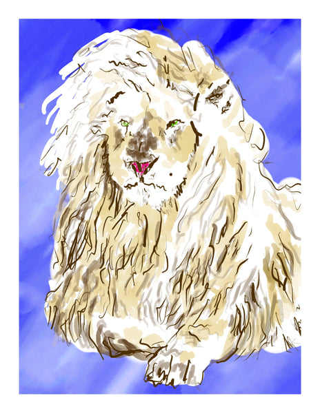 Leon the Lion - signed children's book print - Dan Joyce art