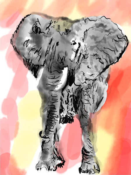 Eric the Elephant - signed children’s book print - Dan Joyce art