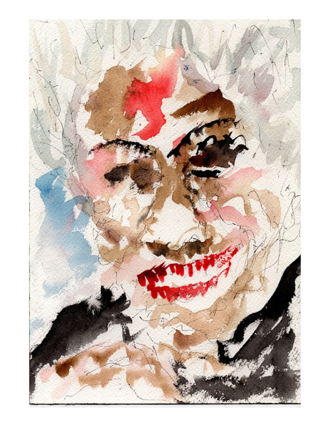 Original signed watercolor painting - Maya Angelou - Dan Joyce art