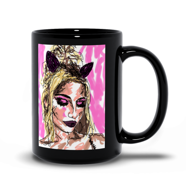 Black Mugs cat girl