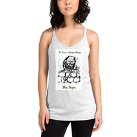 Women's Racerback Tank the trials of Humpty Dumpty