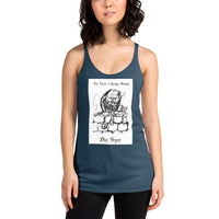 Women's Racerback Tank the trials of Humpty Dumpty