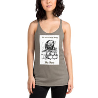 Women's Racerback Tank the trials of Humpty Dumpty